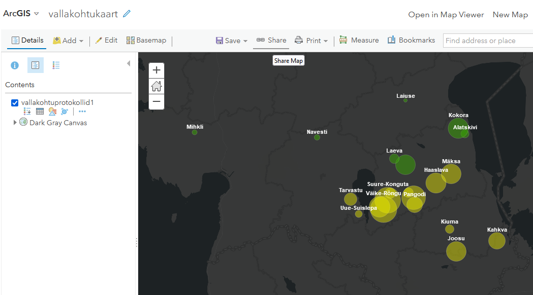 Sama kaart Map Viewer Classicus