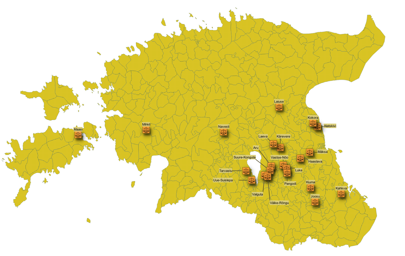 Vallakohtuprotokollide kaart