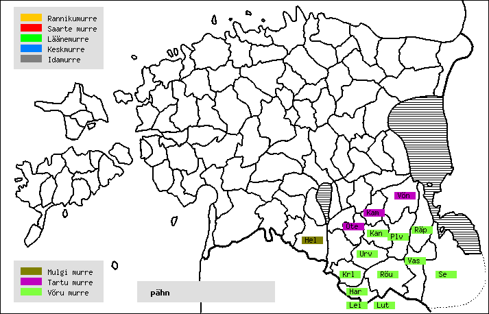 Sõnade levik murretes ([Väike murdesõnastik](https://arhiiv.eki.ee/dict/vms/))